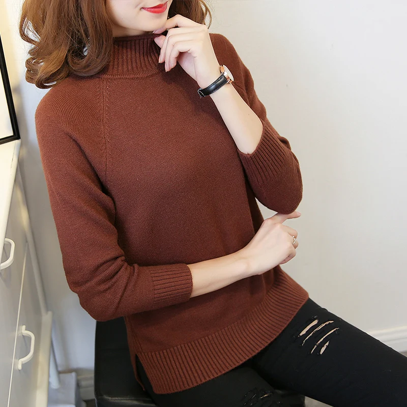 Winter Turtleneck Knit Sweater Women Knitwear Korean style Warm Pullover Ladies Jumpers Loose Knitted Sweaters Female Pull Femme |
