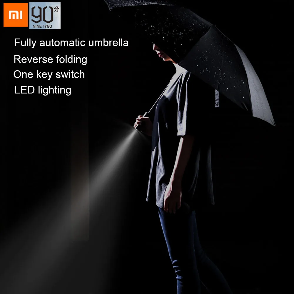 Xiaomi 90Fun Paraguas para hombre, sombrilla con luz Led, resistente al viento, de negocios, resistente a los rayos UV|Humidificadores| - AliExpress