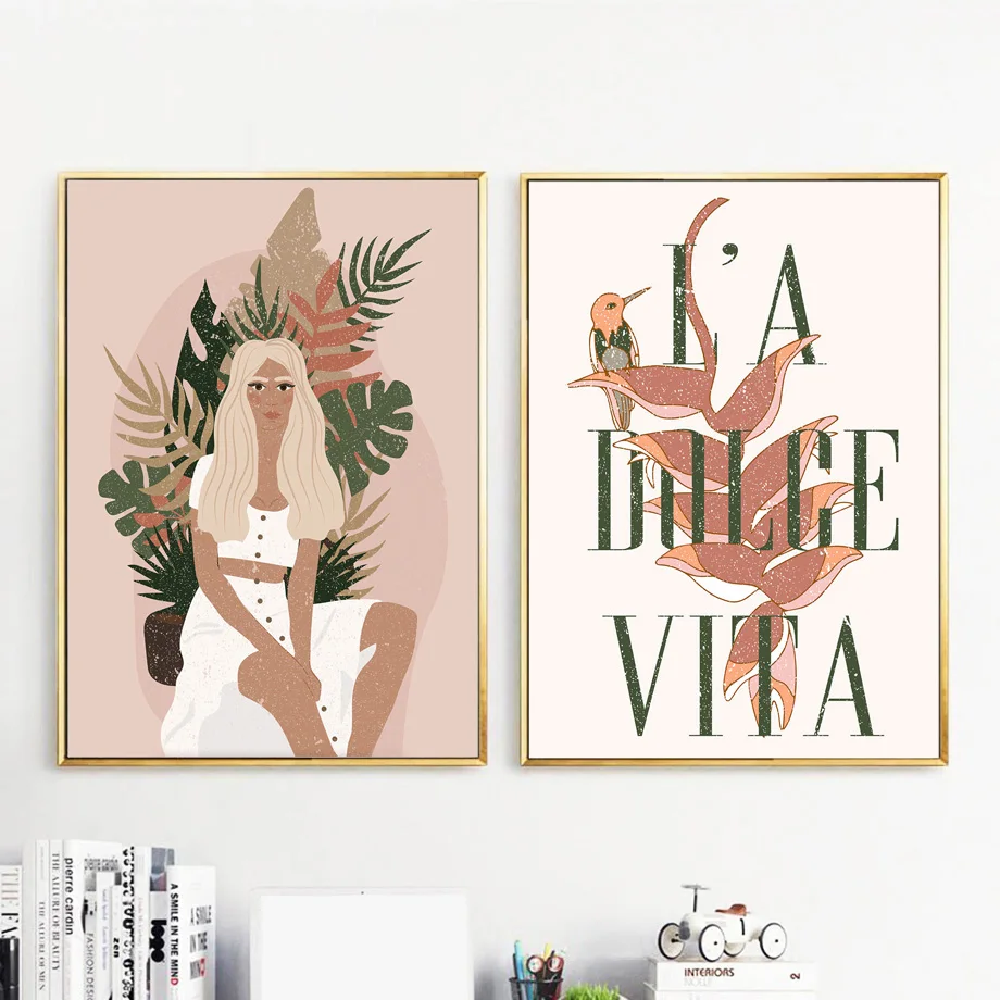 Abstract-Fashion-Vintage-Girl-Tiger-Plant-Wall-Art-Canvas-Painting-Nordic-Posters-And-Prints-Wall-Pictures (1)