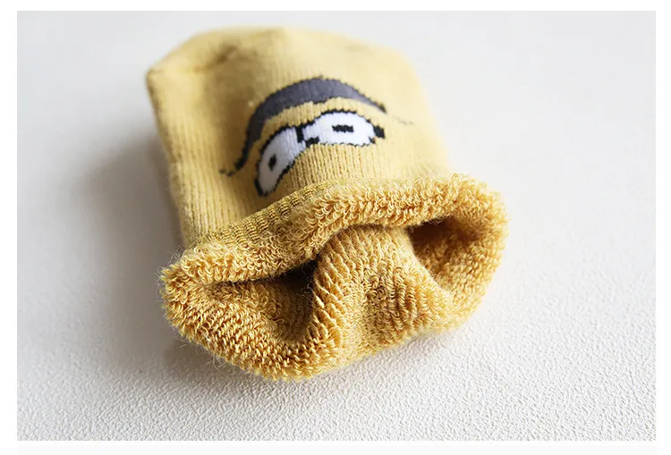 New Autumn Winter Terry Thicken Toddlers Baby Floor Socks 2pcs Non-slip Cartoon Infants Climb Walk Socks