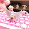 Key CapsPersonalized Keycap Beautiful Girl Angel Wings Pink Light Transparent Cute Girl Cross Axis Mechanical Keyboard Animation ► Photo 3/6