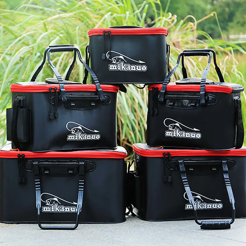 Дешево Портативный эва рыболовный мешок складной рыболовный ведро живой рыбы коробка ведро кислородный насос наружная Рыболовная Снасть сумки дл...