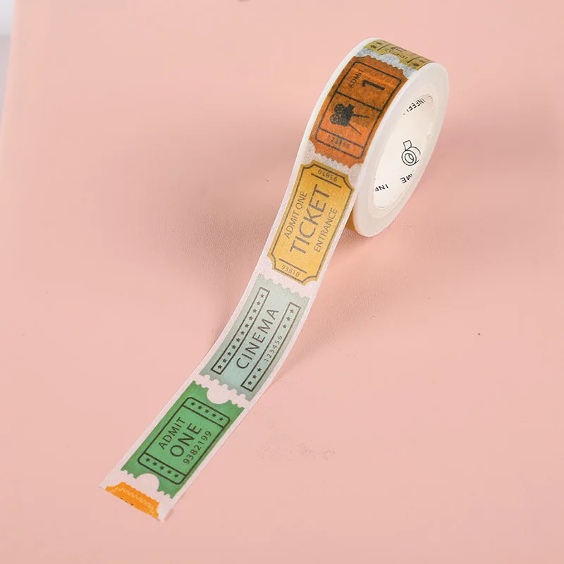 ticket Путешественник серии украшения декоративный скотч Washi прикреплен к альбомов кружева сетки, принт с героями мультфильмов Kawaii, декоративные милые изысканный «сделай сам» - Цвет: ticket