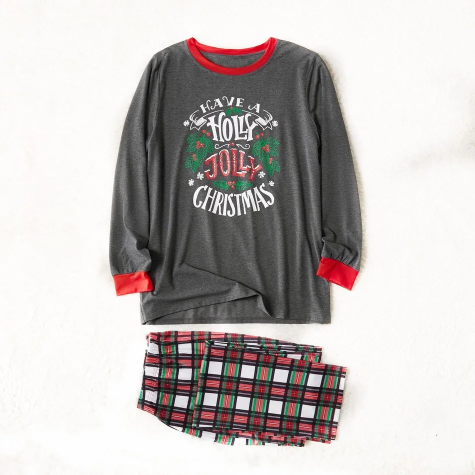 Осенне-зимний Рождественский костюм для родителей и ребенка