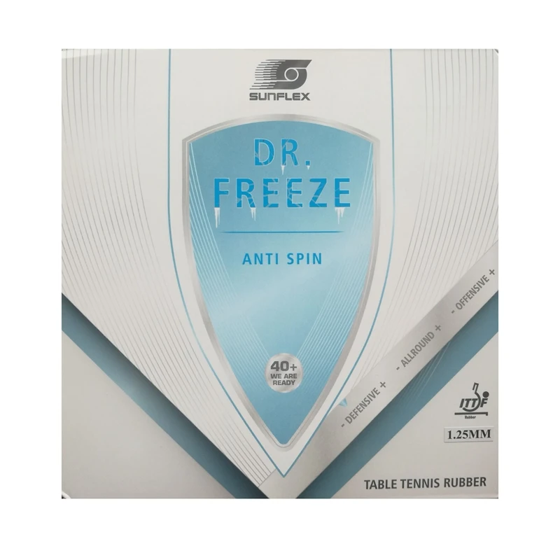 

SUNFLEX DR.FREEZE ARC-PROOF Anti-arc (Anti-loop, Anti Spin, Defensive) Anti Power Rubber with Sponge 1.25mm Cake Sponge Light