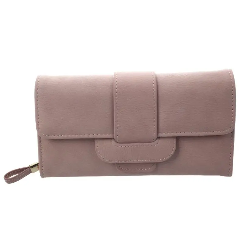 

Casual Solid Long Women Purses PU Leather Hasp Coin Card Holder Soft Female Wallet For Credit Cards