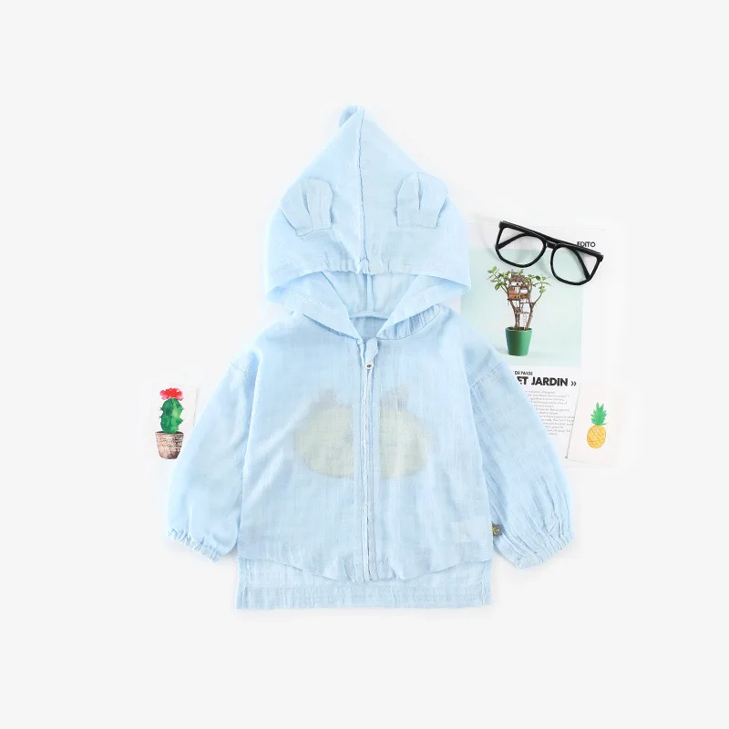 Summer Stereo Ear Cartoon Printed Coat Baby Coat Infant CHILDREN'S Wear Casual Coat