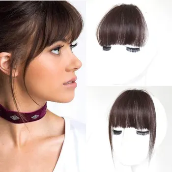 

MUMUPI fake wig Bangs fringe Clip In Bang FAKE hair pieces Front extension Neat for Women girl fake hair