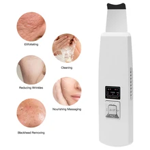 Skin Scrubber Ultrasonic Ion Facial Care Ultrasonic Scrubber Cleaner Blackhead Removal Face Peeling Extractor Skin Beauty Tools