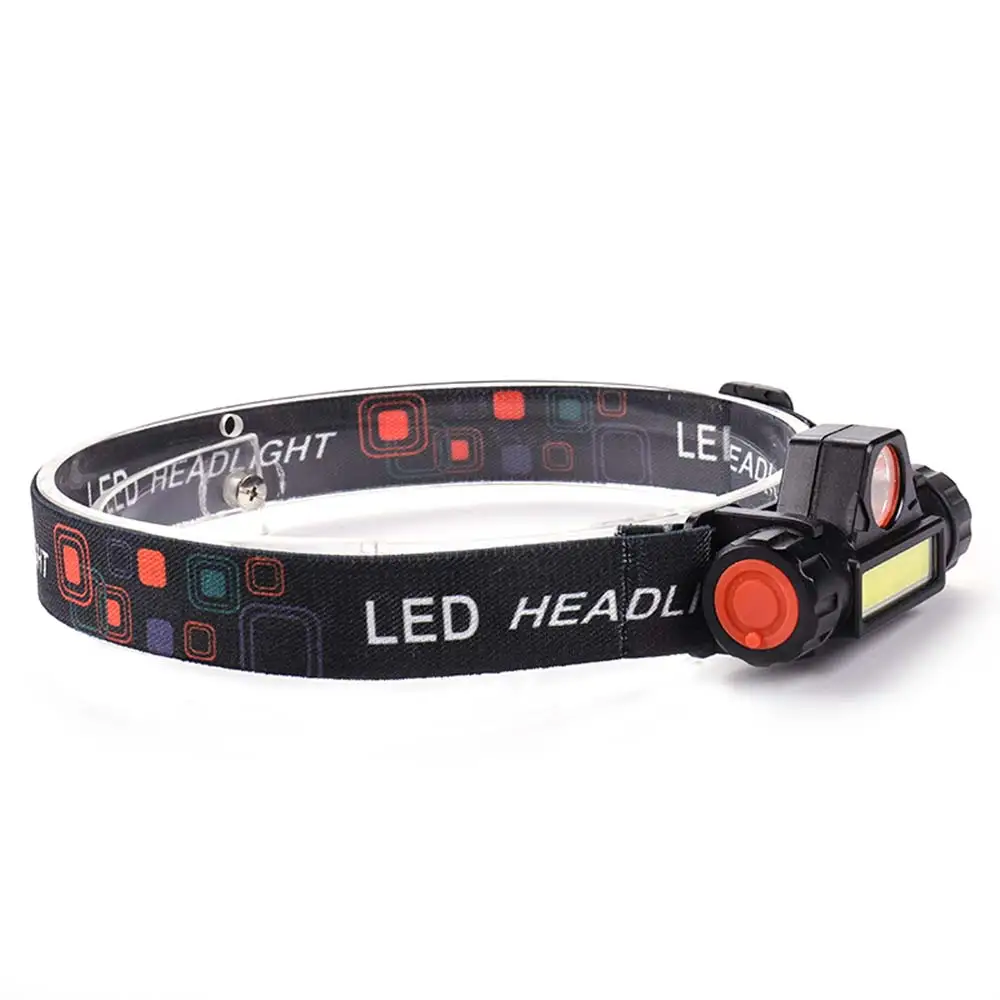 Miner'S Lamp Black Outdoors ABS Night Fishing Fishing Lights Headlamp Lighting LED Motion 200m Riding Flashlight Light Head Lamp