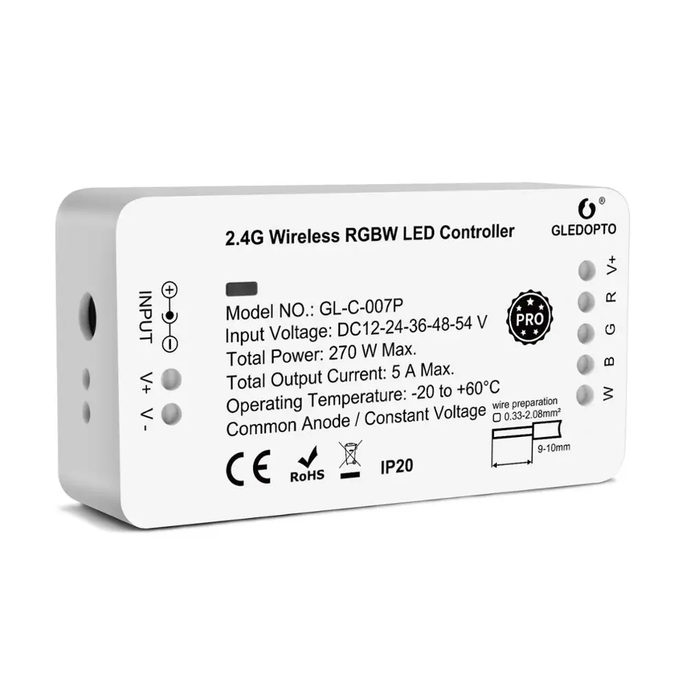 GLEDOPTO - Matter over Wi-Fi RGB+CCT smart LED controller GLEDOPTO - Matter over Wi-Fi RGB+CCT smart LED controller