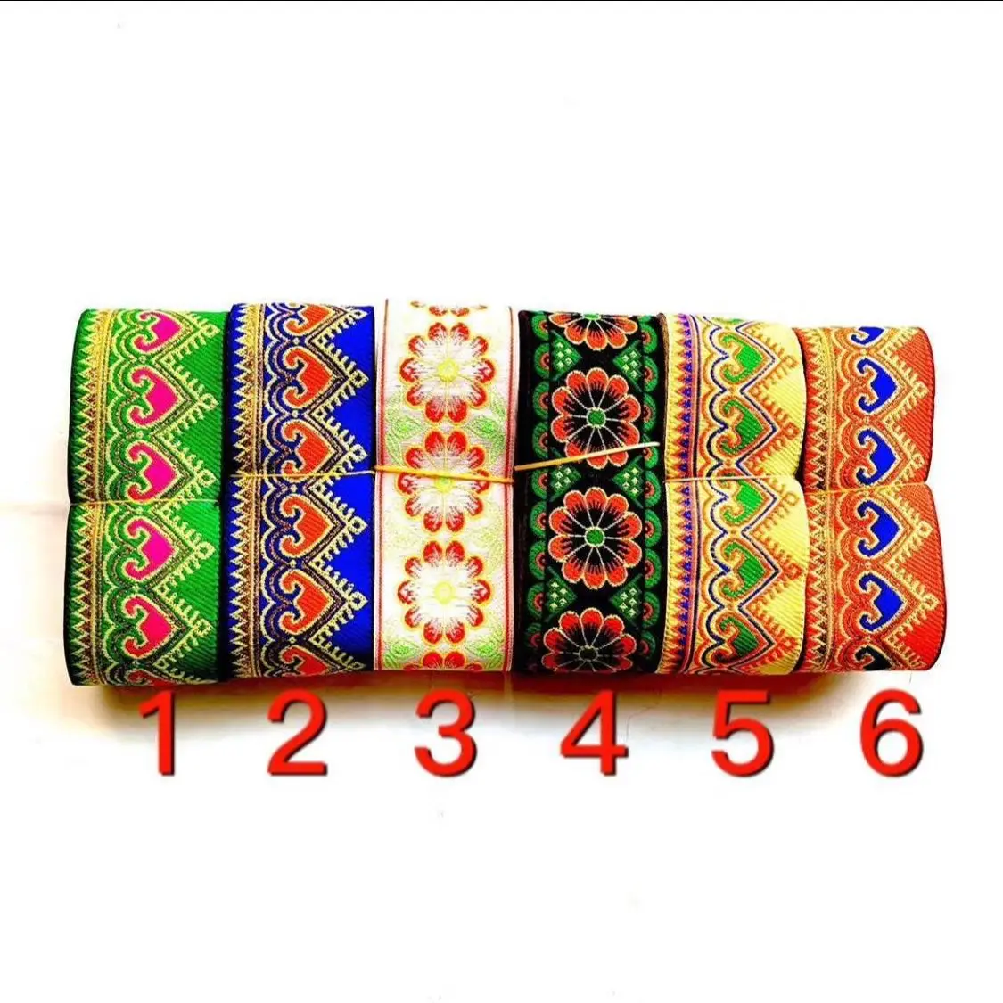 

Вышитая на компьютере лента с цветочным узором, 5 см, xэри200323p