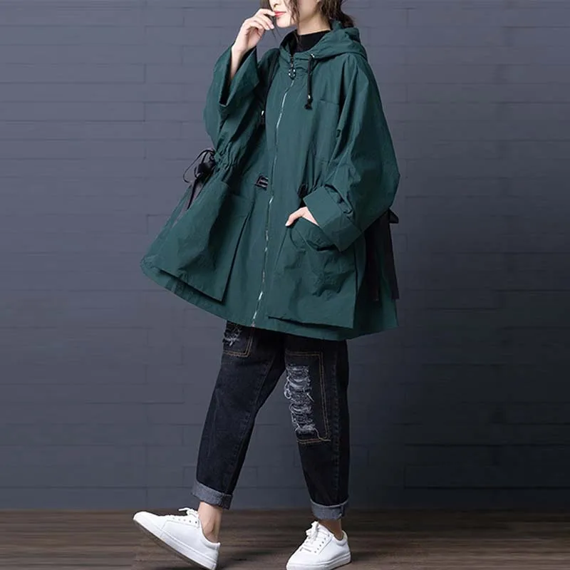 Womens Jackets And Coats 2021 Fall Oversized Hooded Jacket Large Size