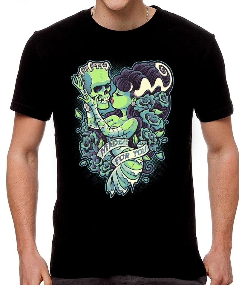 Мужская модная повседневная футболка с коротким рукавом Франкенштейн для вас