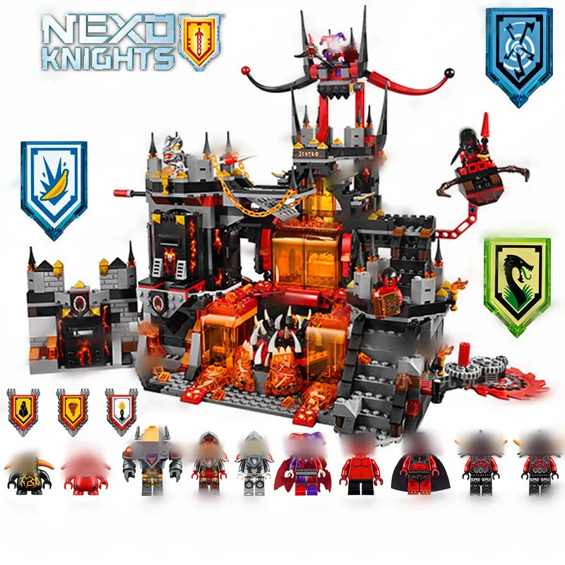 Продажа 2019 Новинка 1237 шт Nexion Future knights Jestro s Volcano Lair фигурные строительные блоки кирпичи совместимые с 70323 игрушки подарки