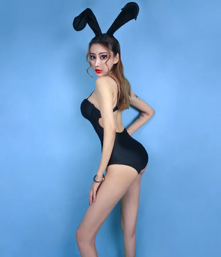 Бар певица в ночном клубе джазовое выступление костюмы DJ DS Pole танцевальная одежда Gogo сексуальный кролик девушки косплей боди DWY2256