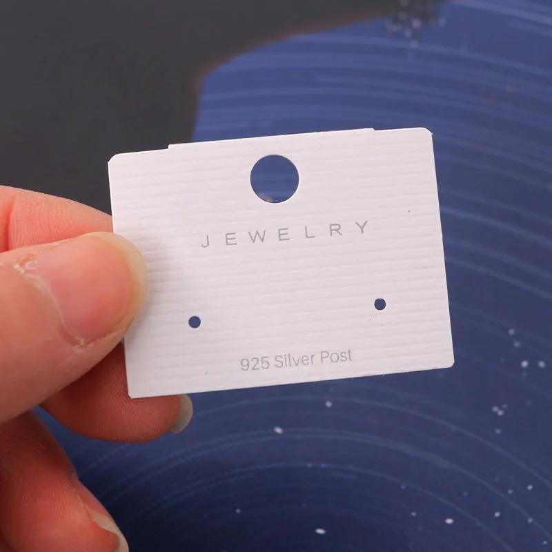 

50PCS 3x4cm plastic+Paper Simple atmosphere earring card custom logo cost extra Jewelry Display packing Card Free shipping