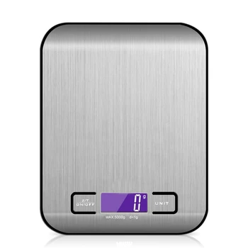オンライン デジタルキッチンスケール 5000 グラム 1 グラム多機能電子食品調理ベーキングスケール重量グラムオンスステンレス鋼バックライト