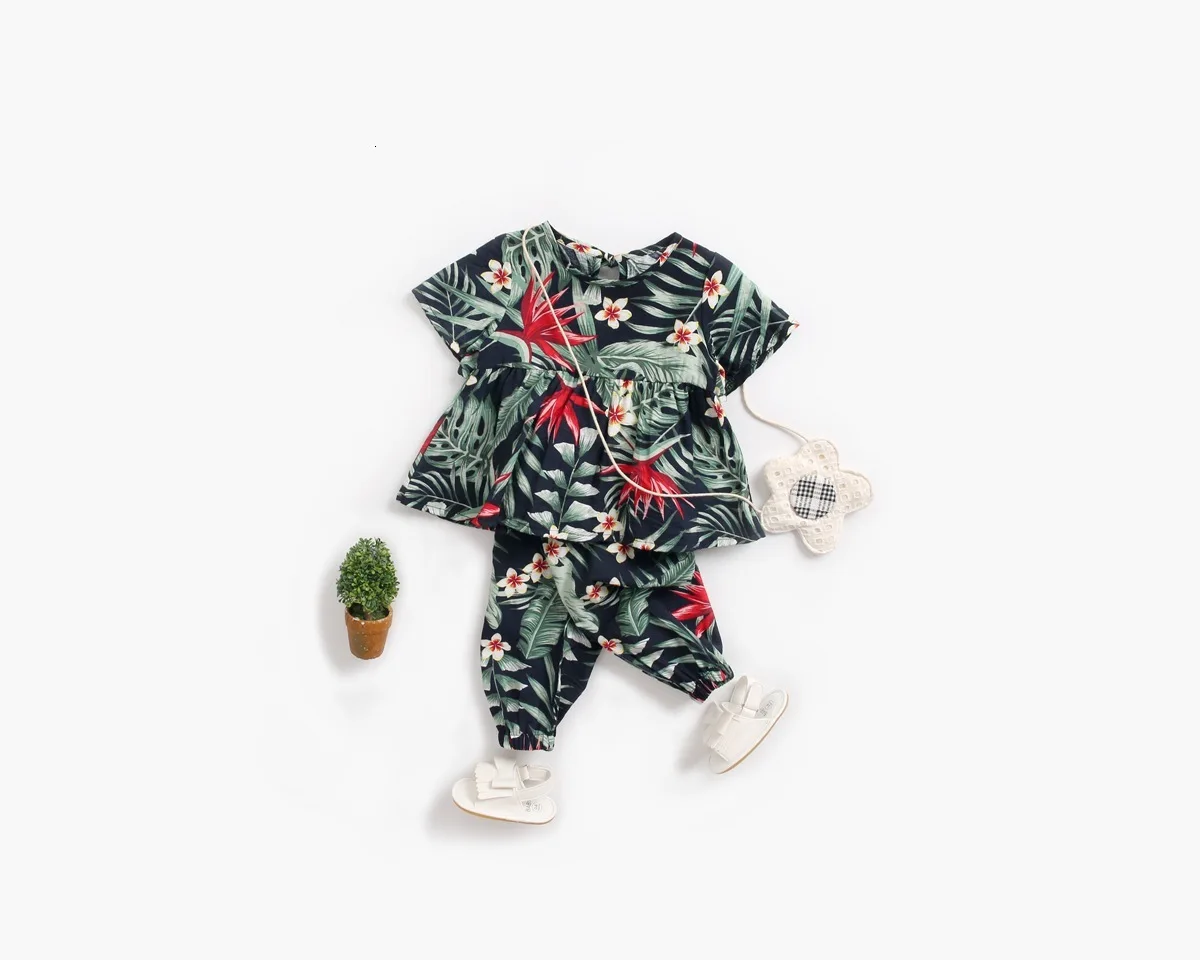 Newborn Bodysuit Outfits Baby Clothing Short Sleeve Cotton Summer New Cute Baby Girls Anti-mosquito Clothes Fashion Soboba