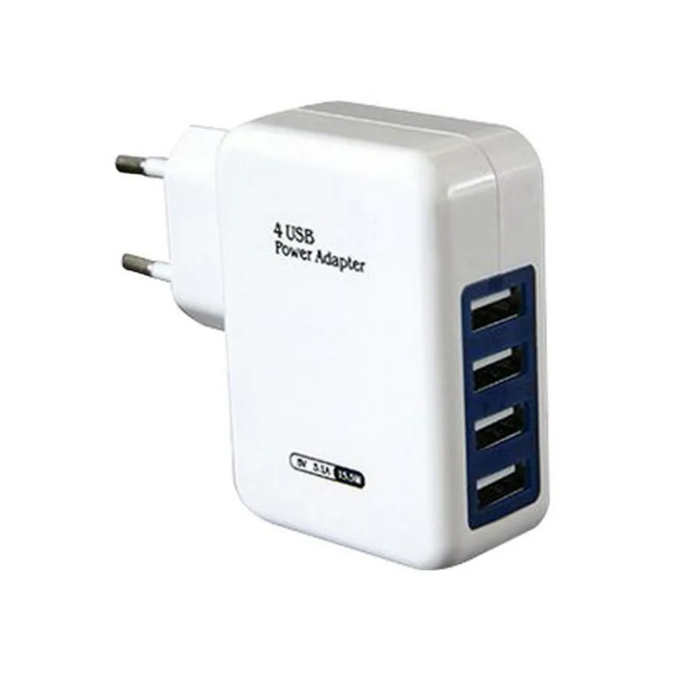 4 порта USB концентратор адаптер питания настенное зарядное устройство для дома и путешествий для телефона