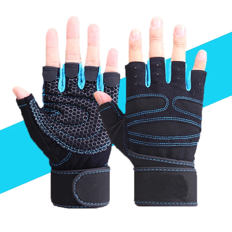 Guantes de levantamiento de potencia para hombre, manoplas transpirables de  medio dedo para gimnasio, entrenamiento, Crossfit, levantamiento de pesas,  culturismo, Fitness, deportes, ejercicio