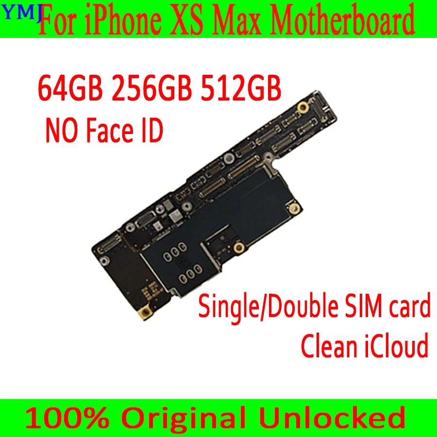 64G 256G 512G для iPhone XS Max материнская плата с/без распознавания лица разблокированный полный чип материнская плата двойная и одна SIM Plat