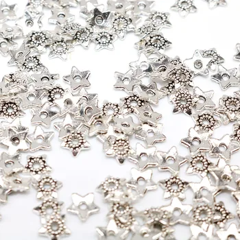 

4mm 200pcs Small Size Bead Caps Jewelry Making Vintage Silver Plated Flower Spacer Beads Caps Needlework Bead End Caps