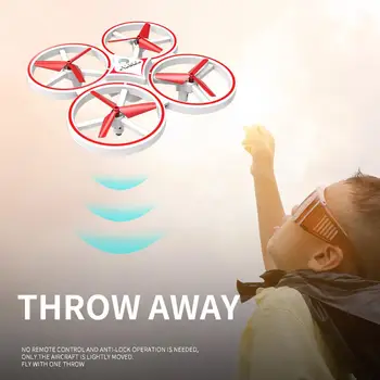 

Smart Watch Controlled Interactive Induction LED Quadcopter UAV Aircraft Intelligent Watch Remote Control UFO Drone Toy Gift