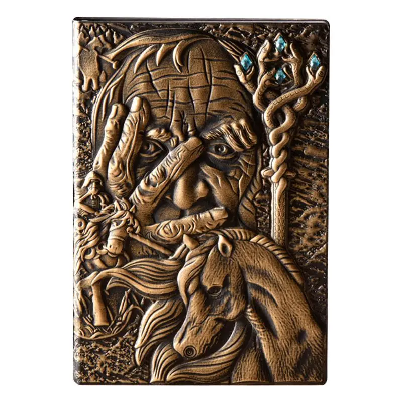-Green bronze Креативный волшебный тисненый А5 кожаный блокнот-дневник блокнот дневник для путешествий планировщик Книга Школьные офисные принадлежности - Цвет: -Green bronze