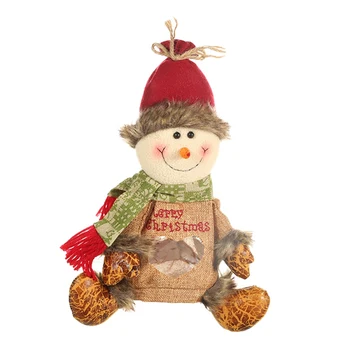 

Christmas Decorations Elk Imitation Bark Transparent Candy Bag Cartoon Doll Creative Children Gift Bag New