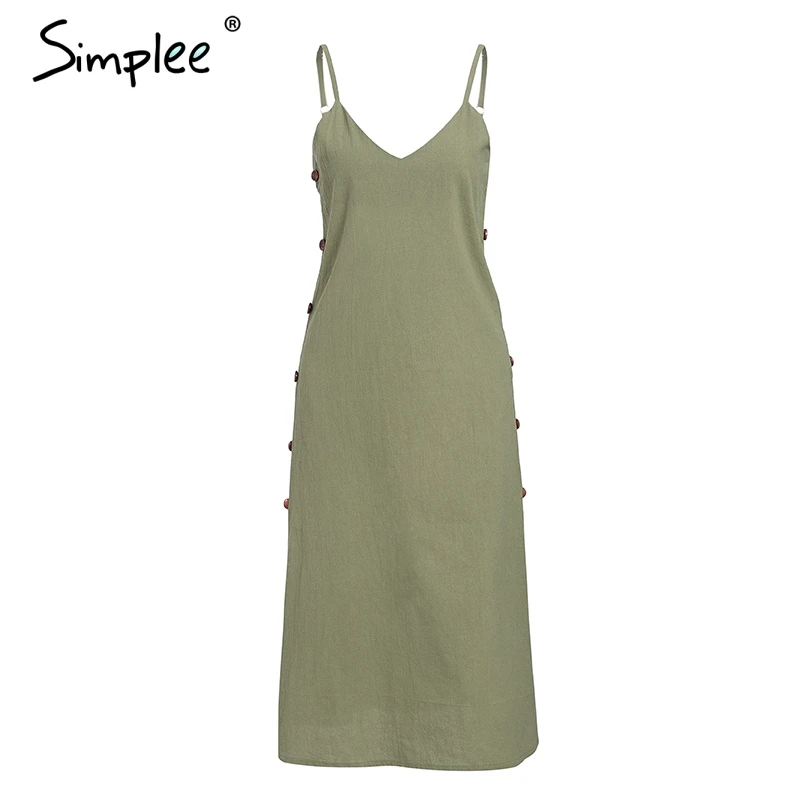 Женский сарафан Simplee с v образным вырезом женское элегантное летнее повседневное