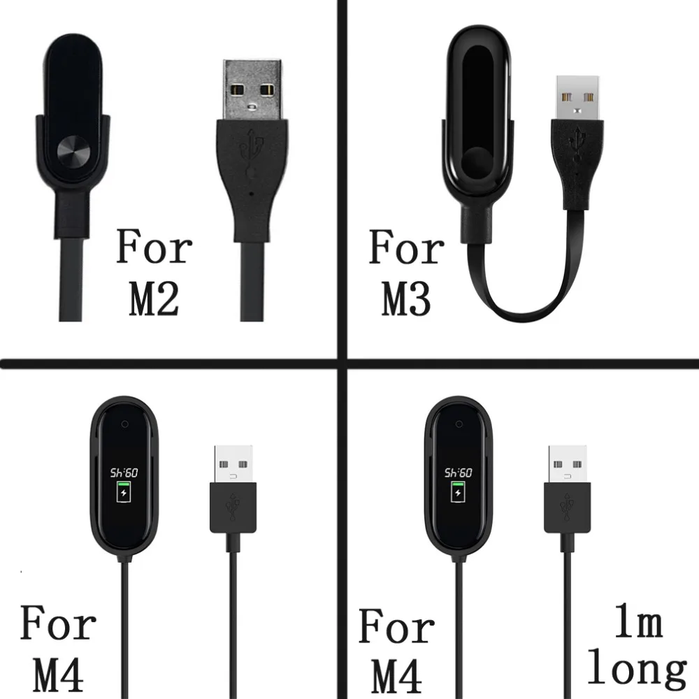 Для M2/M3/M4 сменный кабель зарядного устройства для Xiaomi mi Band 2/3/4 USB кабель для быстрой зарядки умные аксессуары для Xiao mi Band 2/3/4
