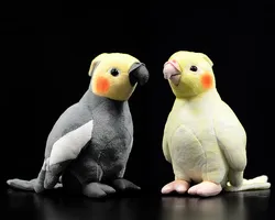 Peluche de cacatúa amarillo para niños, juguete de felpa de 18cm, Pájaro de peluche Extra Suave, regalo de Navidad