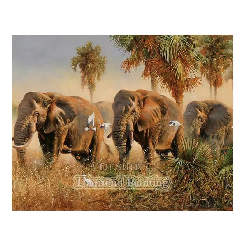 Desire dessert Elephant Group 5D алмазная вышивка бисером Вышивание полный квадратный