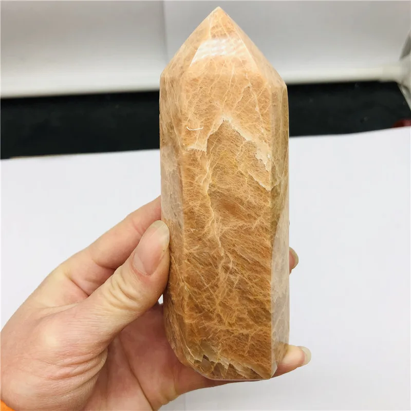 

Натуральный желтый лунный камень, Кварцевая Хрустальная палочка, украшенная лечебным подарком рейки