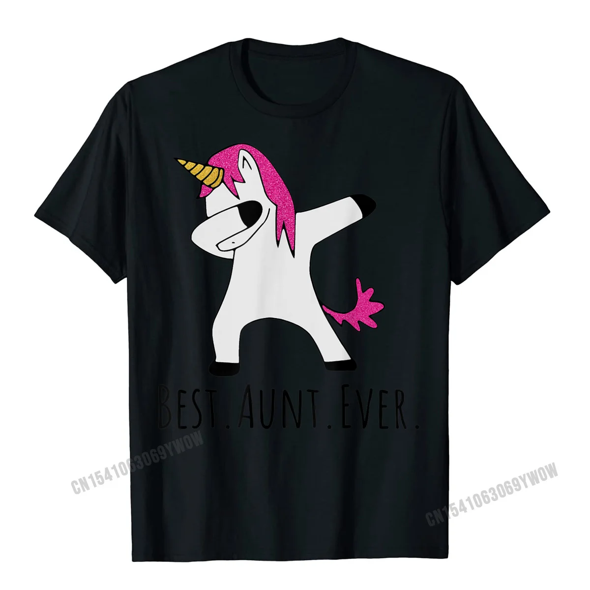 Round Neck Summer Cotton Man T Shirt Printed Short Sleeve Tops & Tees 2021 New Fashion Customized Tee Shirts Top Quality Best Aunt Ever Dabbing Unicorn T-Shirt__784 black