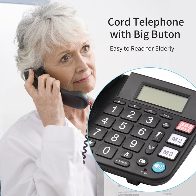 Cordless House Phone With Big Numbers edu.svet.gob.gt