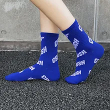 Хлопковые рождественские носки, женские короткие носки, уличная мода, с буквенным принтом, хлопковые носки, 9 цветов, носки, Chaussette Femme