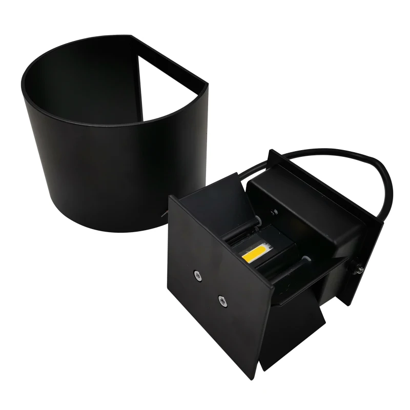 12 Вт современный светодиодный настенный светильник водонепроницаемый IP65 buitenlamp регулируемый луч полукруглый настенный светильник для гостиной украшения лестницы