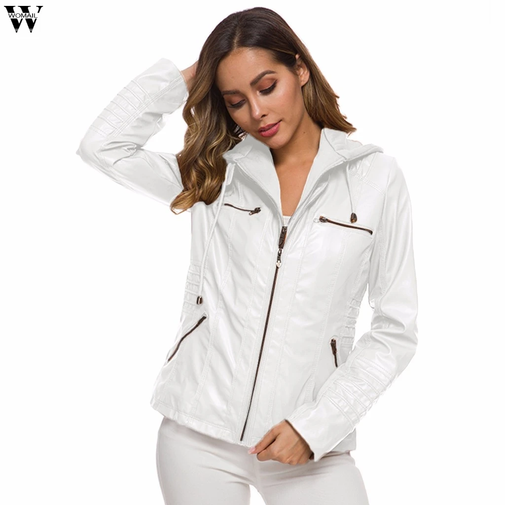 Осенние женские тонкие крутые женские Куртки из искусственной кожи милые женские Куртки из искусственной кожи на молнии женская верхняя одежда пальто размера плюс 8,14