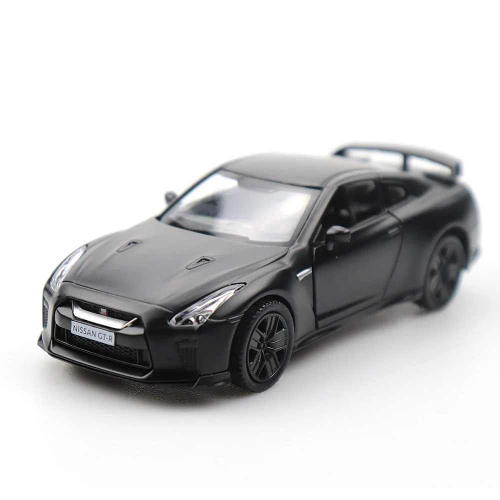

1/32 Doors-open Nissan GTR Car Black High Simulation Alloy Diecast Car Model Pull Back Collection For Gifts