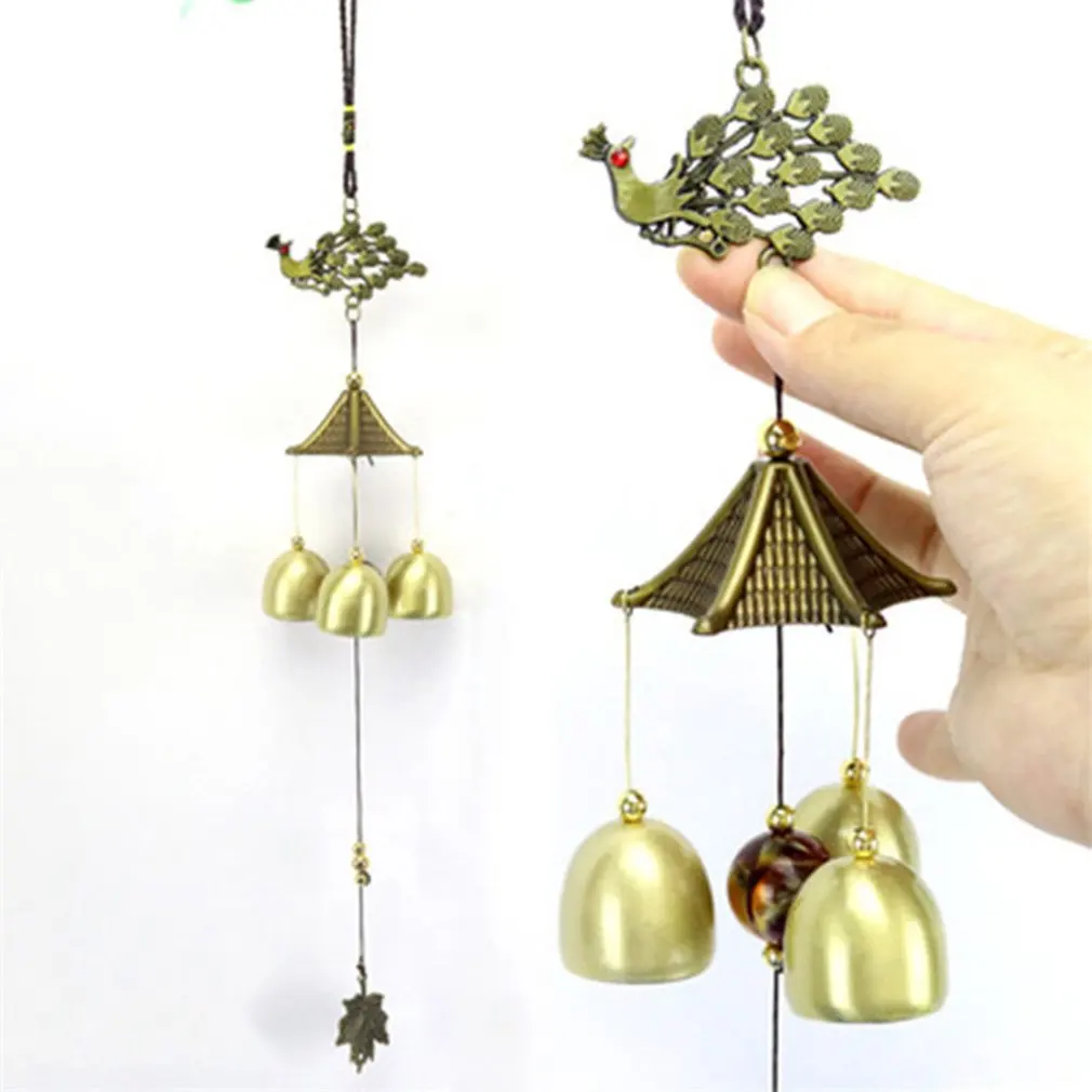 Alloy Wind Chime Ornaments Lucky Fortune Garden Copper Outdoor Living Yard Garden Wall Hanging Decoration Ornaments