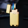 Metal Gas Lighter Butane Turbo Lighter Two Flames Cigarettes Lighters Metal Lighters Smoking Accessories Gadgets for Men ► Photo 2/6
