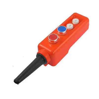

Hoist Red Blue Cap 1NO 1NC Momentary Pushbutton Switch 660V 10A
