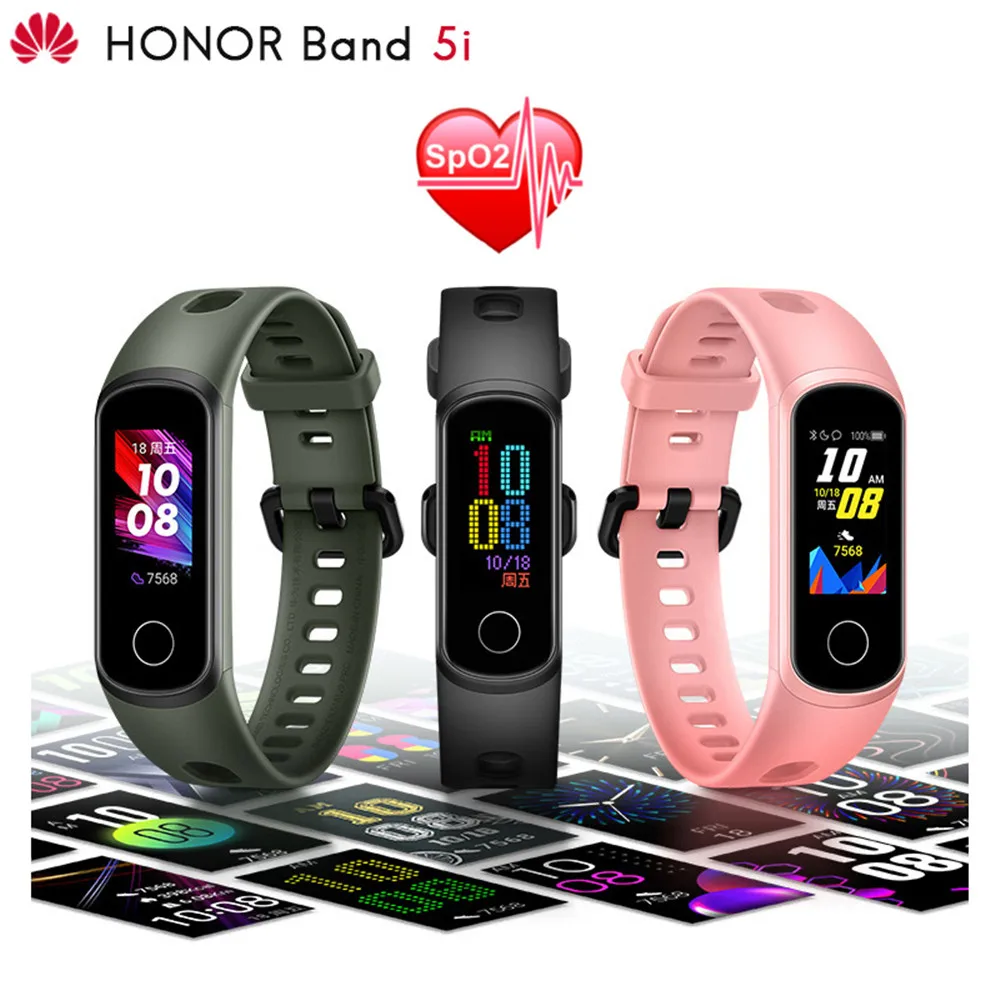 Оригинальный Huawei Honor Band 5i смарт браслет AMOLED Huawe Смарт часы трекер сна плавания