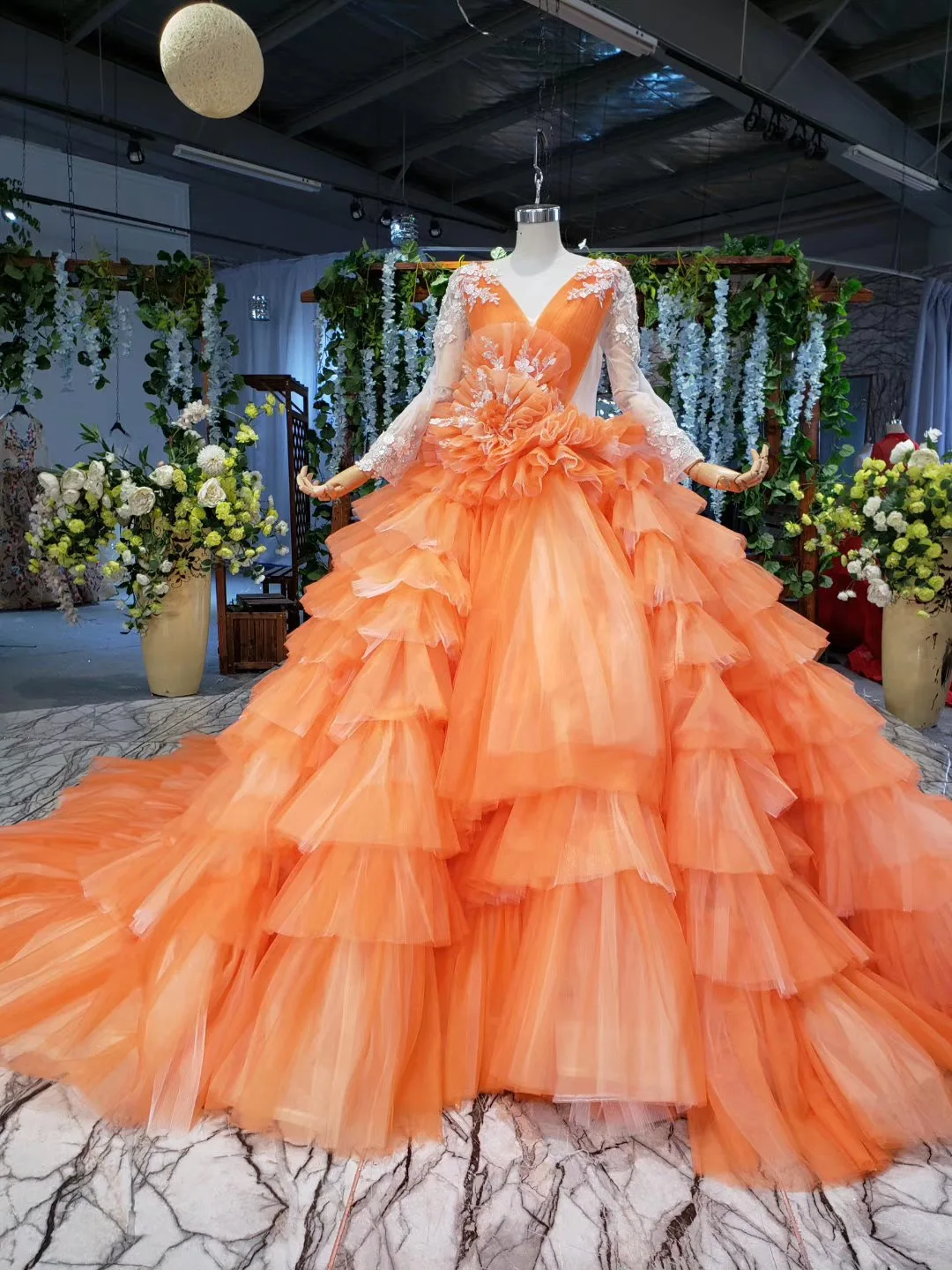 Свадебные Vestidos De Gala оранжевое платье без бретелек для выпускного вечера на заказ пышная Тяжелая многослойная юбка из тюля потрясающее платье для выпускного вечера