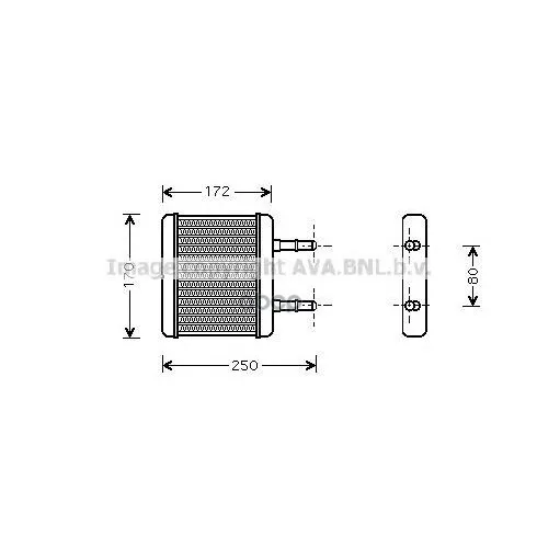 Радиатор Отопителя Hyundai: Atos(Mx) 1.0 I 98-, Atos Prime(Mx) 1.0 I/1.1 99- Ava арт. HY6137