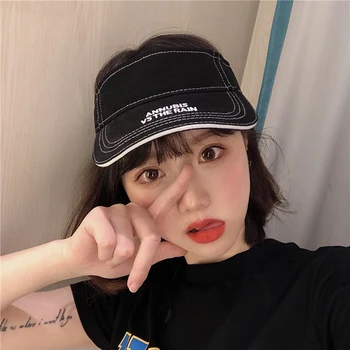 

Hat female summer sky top baseball cap all-match letter caps outing outdoor sun protection sun hat