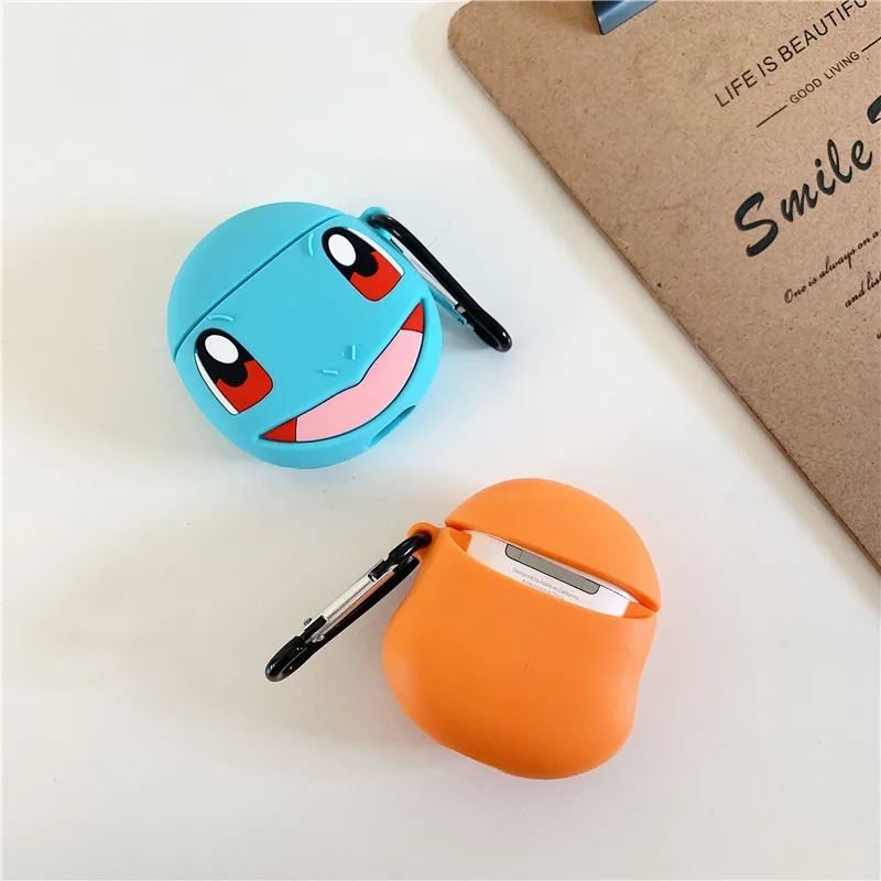 Для AirPods Apple чехол 3D Charmander Squirtle Bulbasaur чехол для наушников для Airpods 1 2 силиконовый чехол Аксессуары Защитная крышка