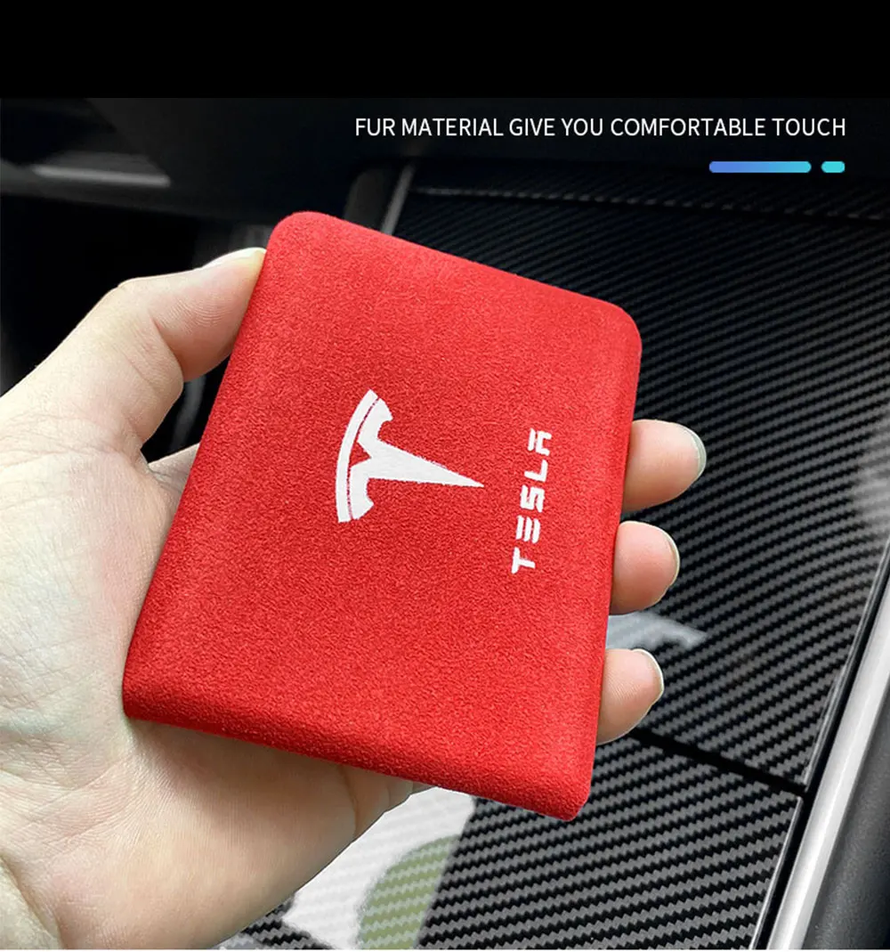 For Tesla model 3 X S accessories Turn fur Key card package drivers license book protector bank card storage accessories